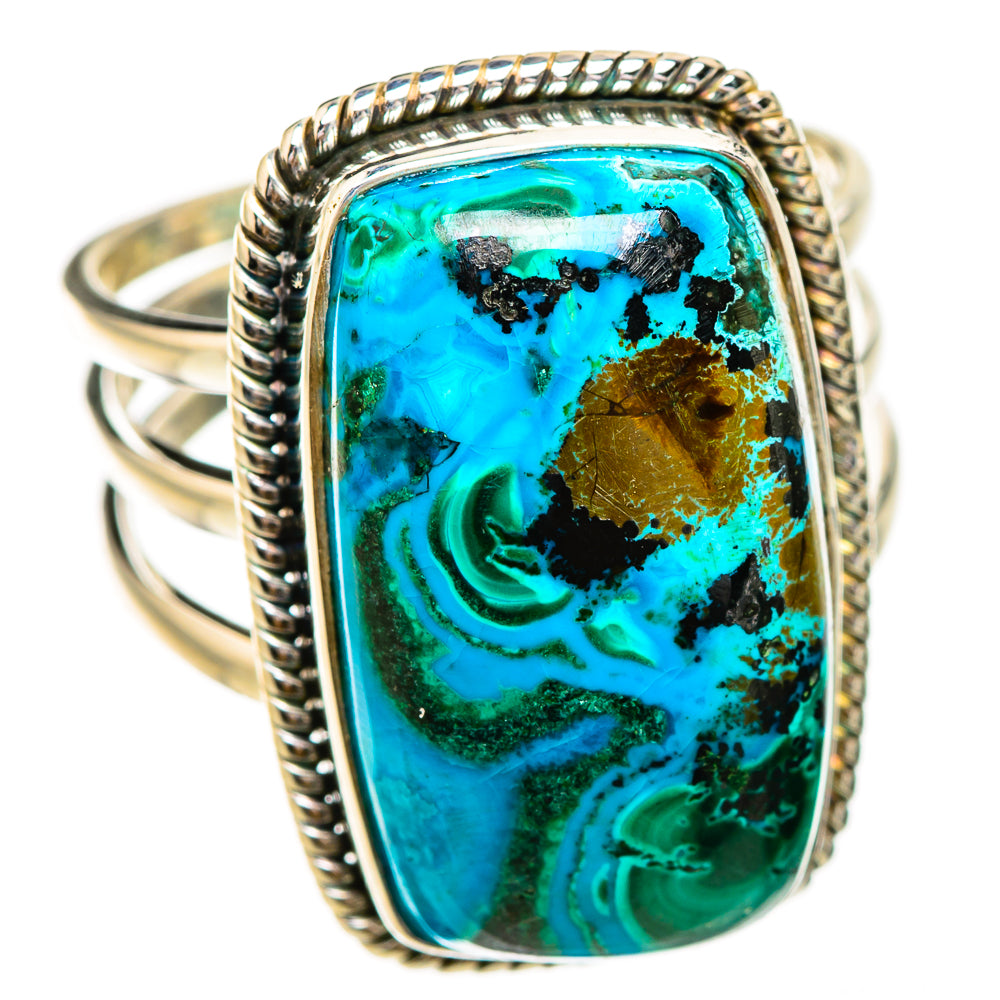 Malachite In Chrysocolla Rings handcrafted by Anasilvercos - RING125941 - Photo 2