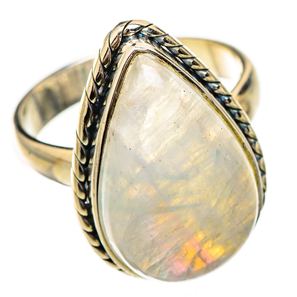 Rainbow Moonstone Rings handcrafted by Anasilvercos - RING125980 - Photo 2