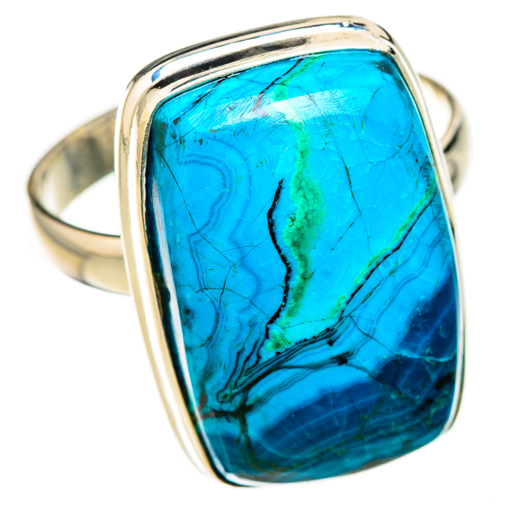 Malachite In Chrysocolla Rings handcrafted by Anasilvercos - RING126006 - Photo 2