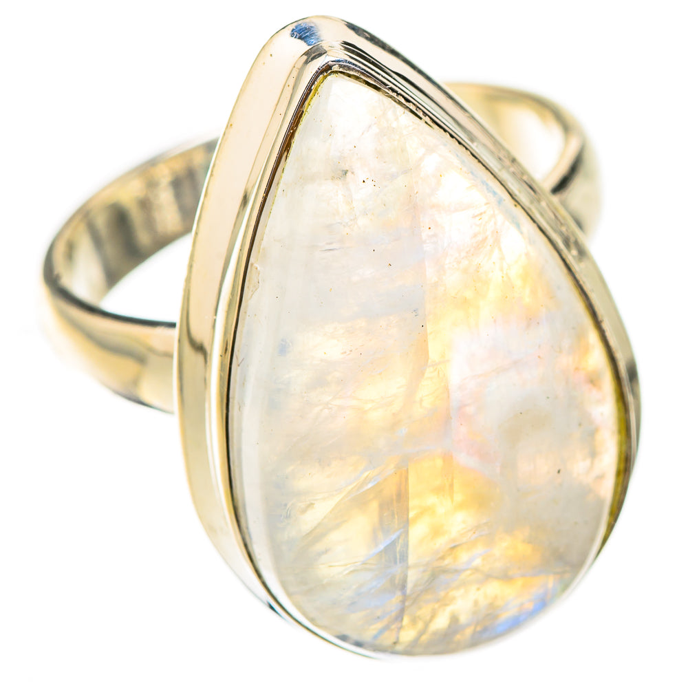 Rainbow Moonstone Rings handcrafted by Anasilvercos - RING126011 - Photo 2