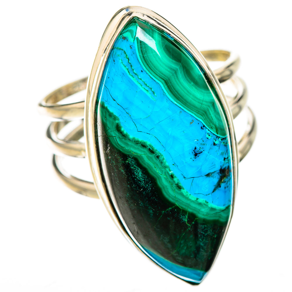 Malachite In Chrysocolla Rings handcrafted by Anasilvercos - RING126021 - Photo 2