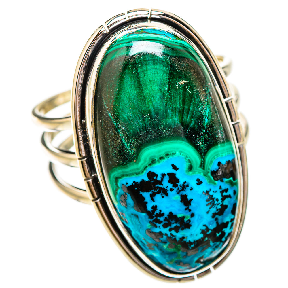 Malachite In Chrysocolla Rings handcrafted by Anasilvercos - RING126048 - Photo 2