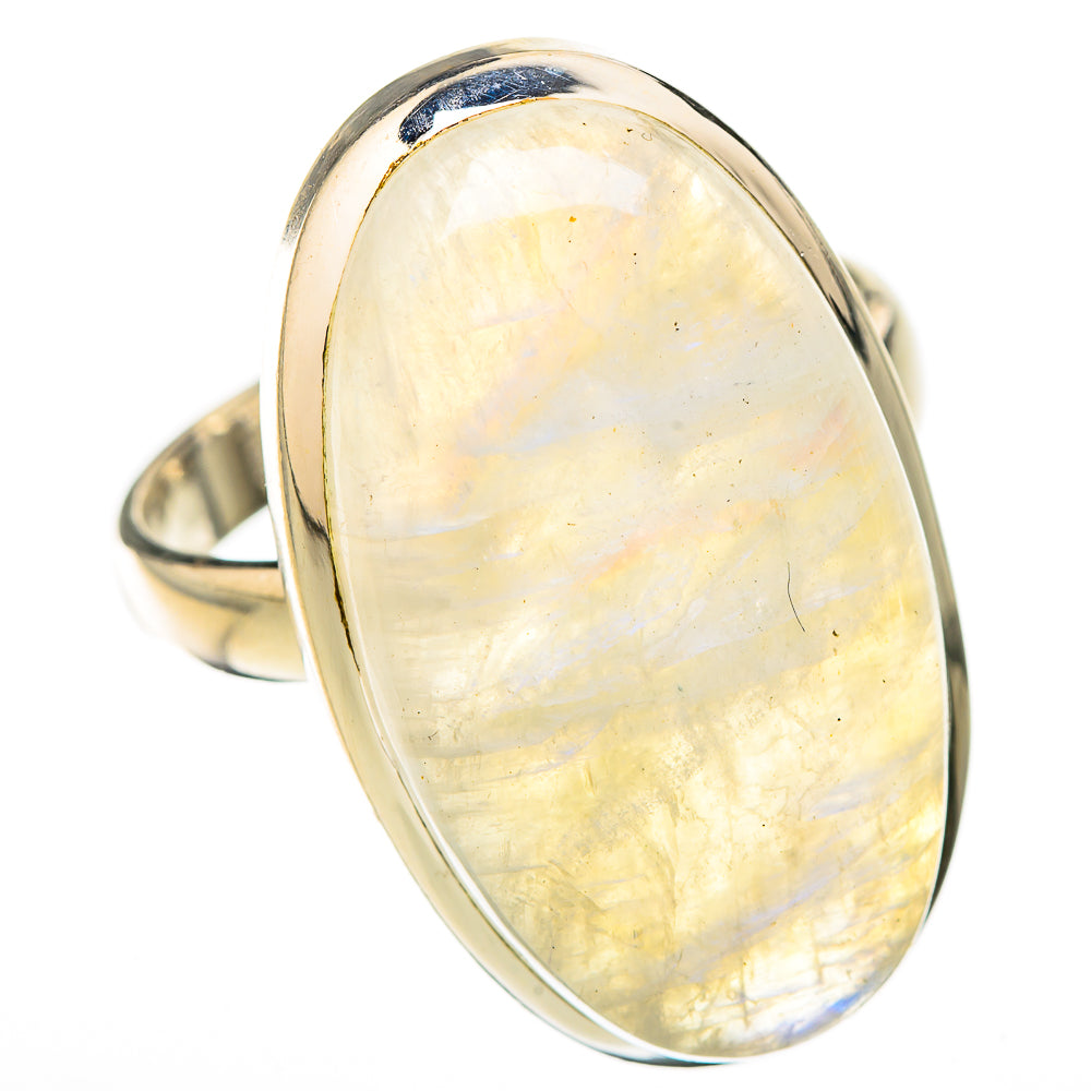 Rainbow Moonstone Rings handcrafted by Anasilvercos - RING126068 - Photo 2