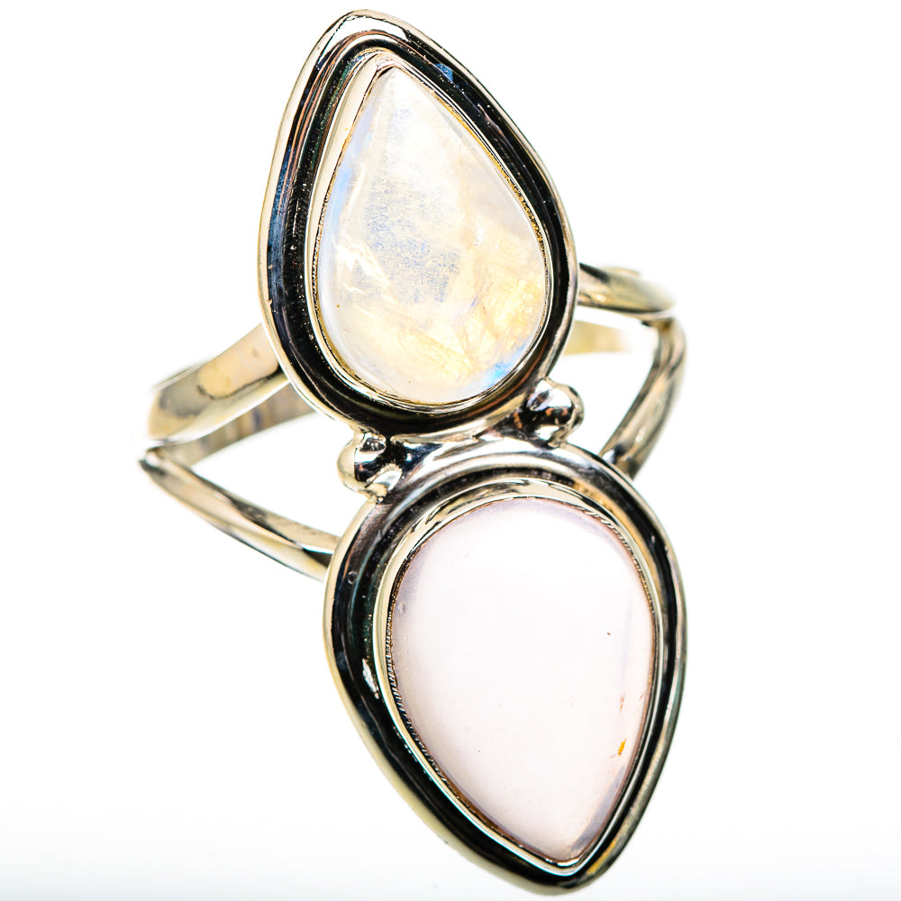 Rainbow Moonstone Rings handcrafted by Anasilvercos - RING126118 - Photo 2