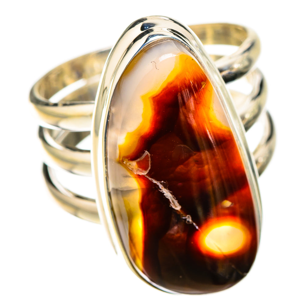 Mexican Fire Agate Rings handcrafted by Anasilvercos - RING126130 - Photo 2