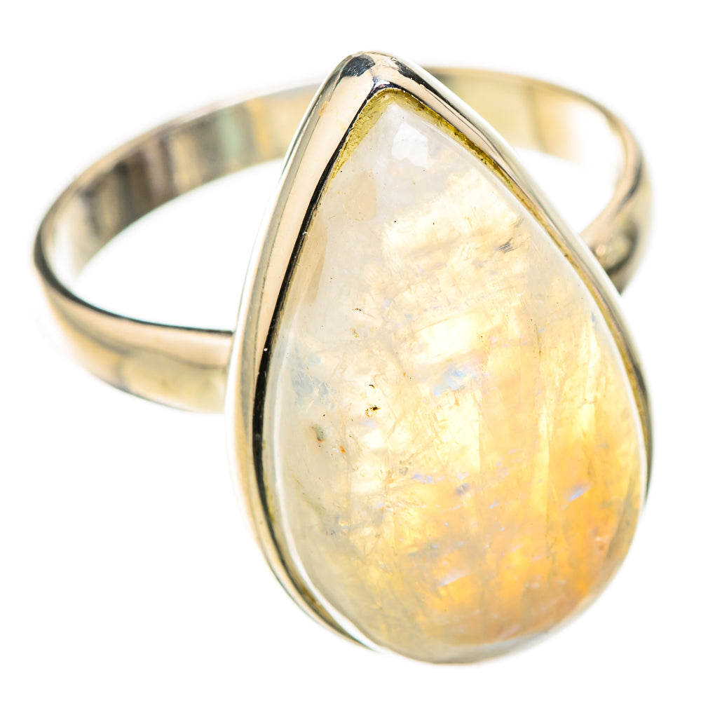 Rainbow Moonstone Rings handcrafted by Anasilvercos - RING126137 - Photo 2