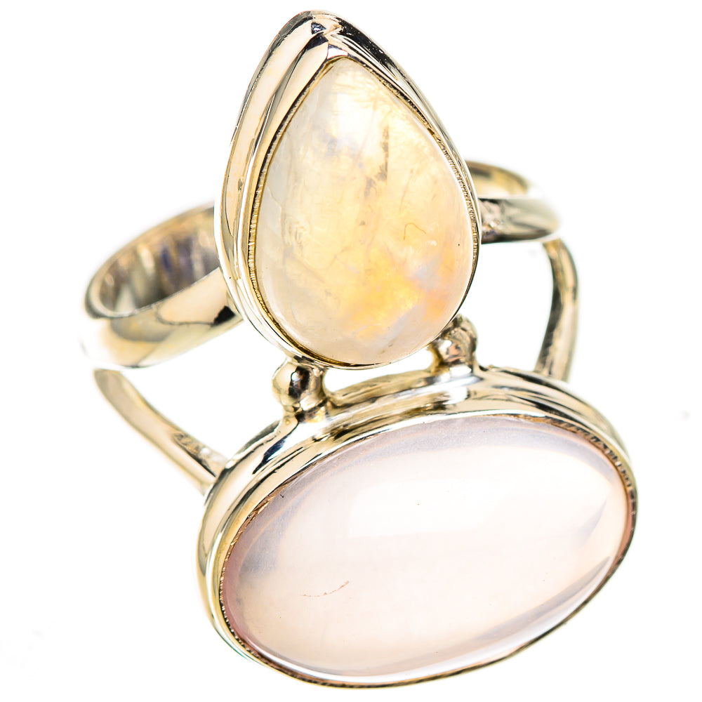 Rainbow Moonstone Rings handcrafted by Anasilvercos - RING126152 - Photo 2