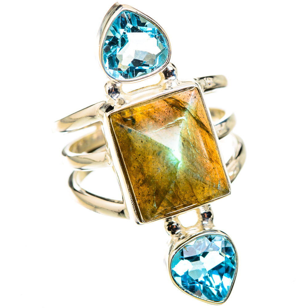 Labradorite Rings handcrafted by Anasilvercos - RING126194 - Photo 2