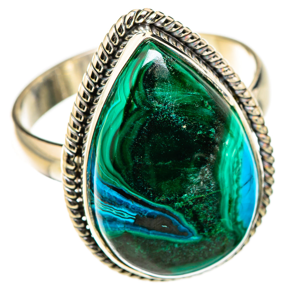 Malachite In Chrysocolla Rings handcrafted by Anasilvercos - RING126226 - Photo 2