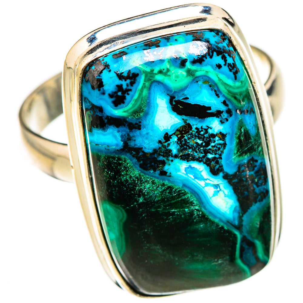 Malachite In Chrysocolla Rings handcrafted by Anasilvercos - RING126292 - Photo 2