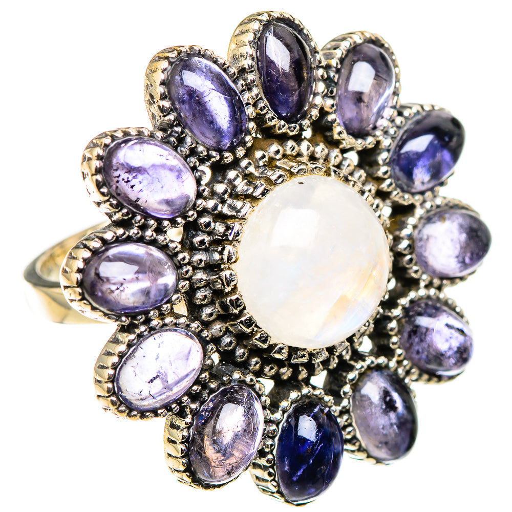 Rainbow Moonstone Rings handcrafted by Anasilvercos - RING126328 - Photo 2