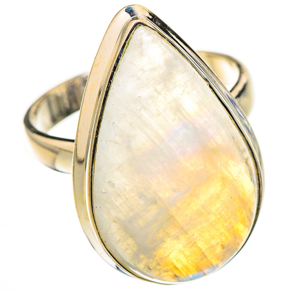 Rainbow Moonstone Rings handcrafted by Anasilvercos - RING126330 - Photo 2