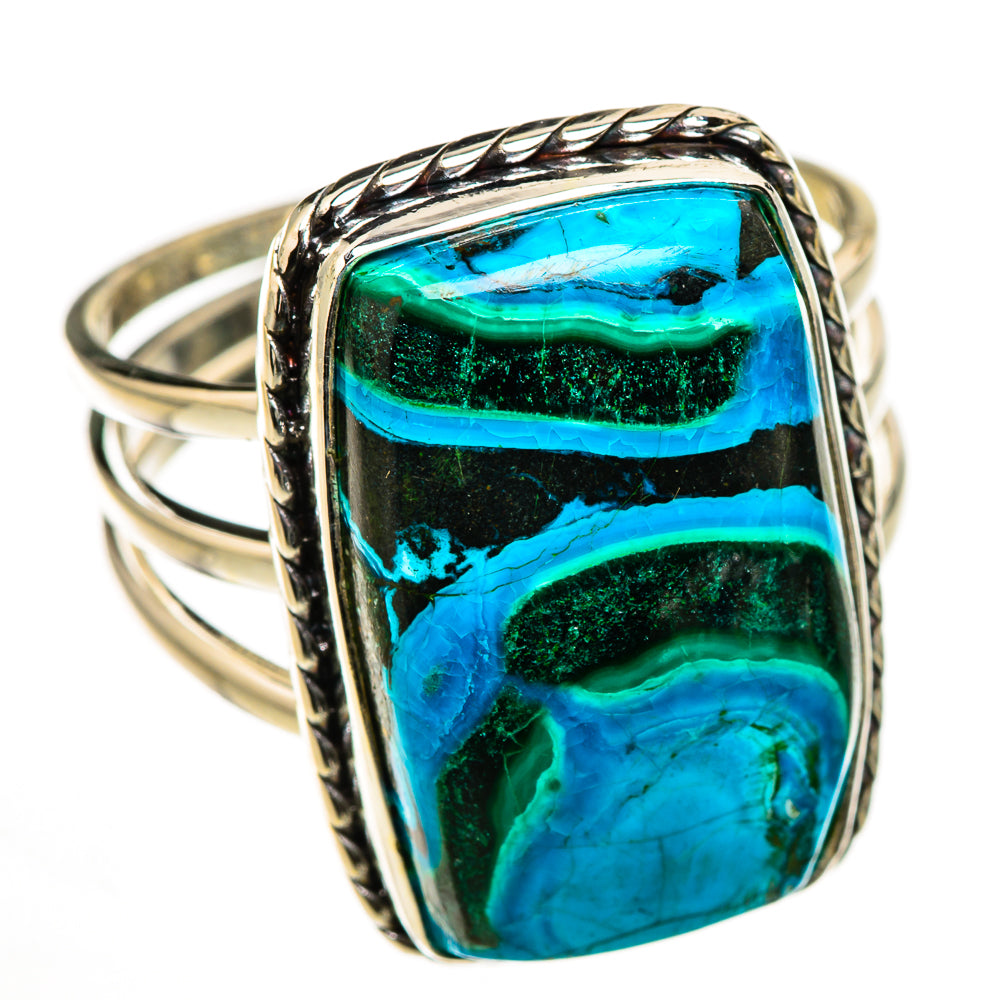Malachite In Chrysocolla Rings handcrafted by Anasilvercos - RING126339 - Photo 2