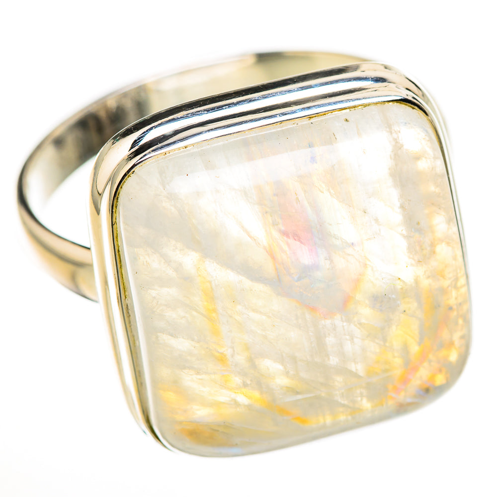 Rainbow Moonstone Rings handcrafted by Anasilvercos - RING126345 - Photo 2