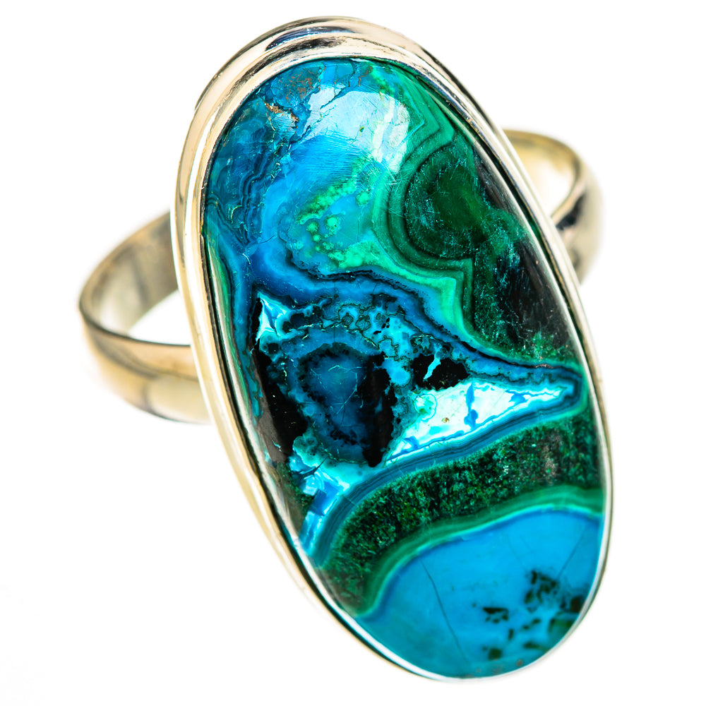 Malachite In Chrysocolla Rings handcrafted by Anasilvercos - RING126353 - Photo 2