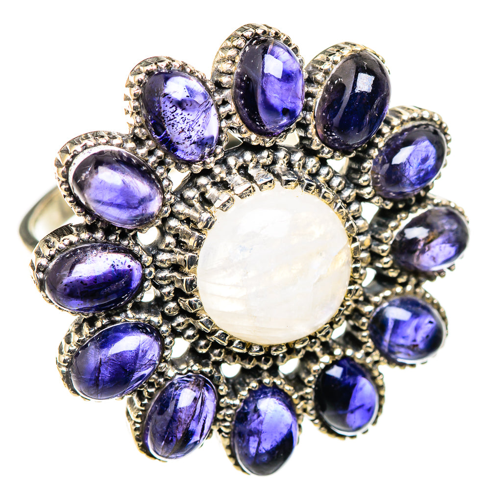 Rainbow Moonstone Rings handcrafted by Anasilvercos - RING126367 - Photo 2
