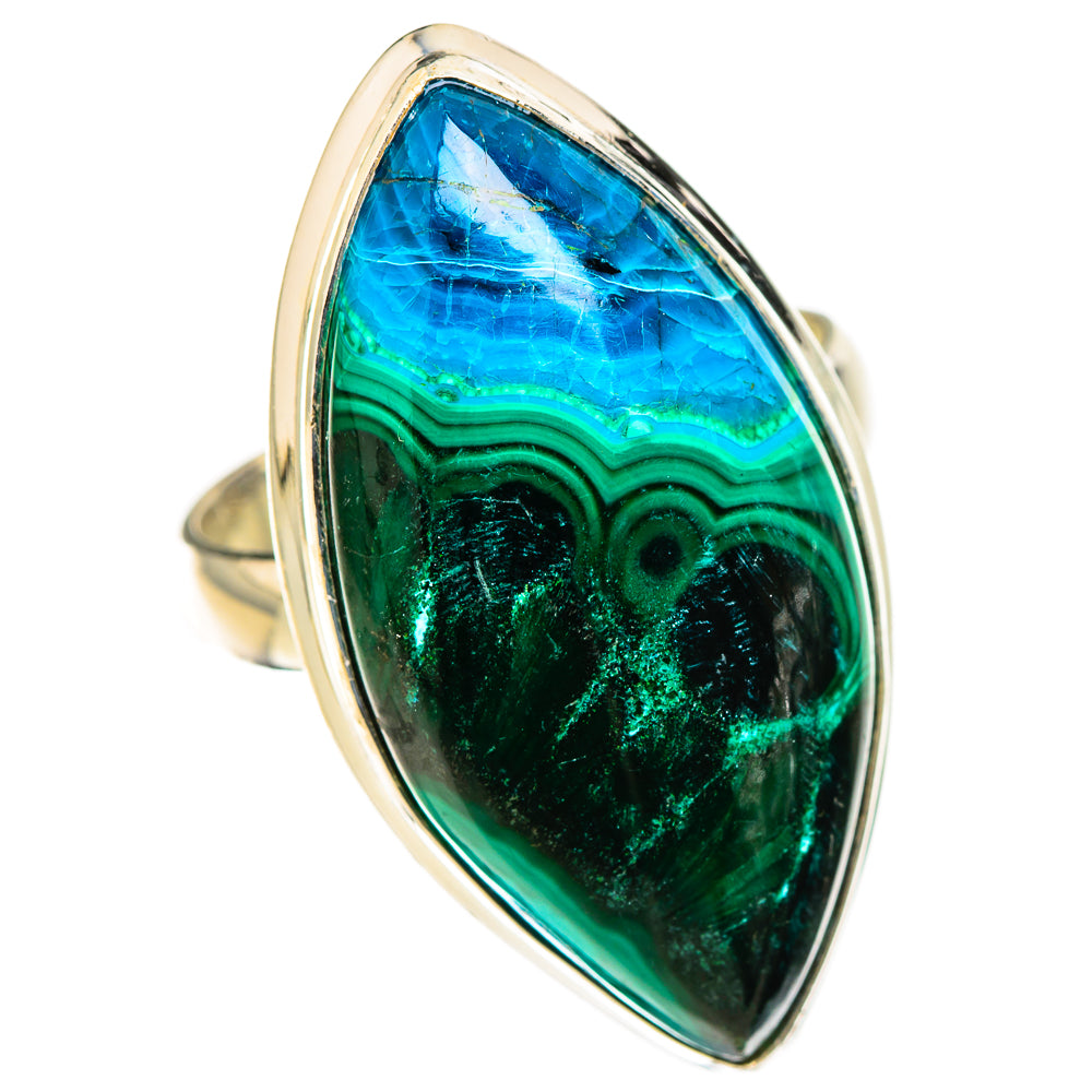 Malachite In Chrysocolla Rings handcrafted by Anasilvercos - RING126374 - Photo 2
