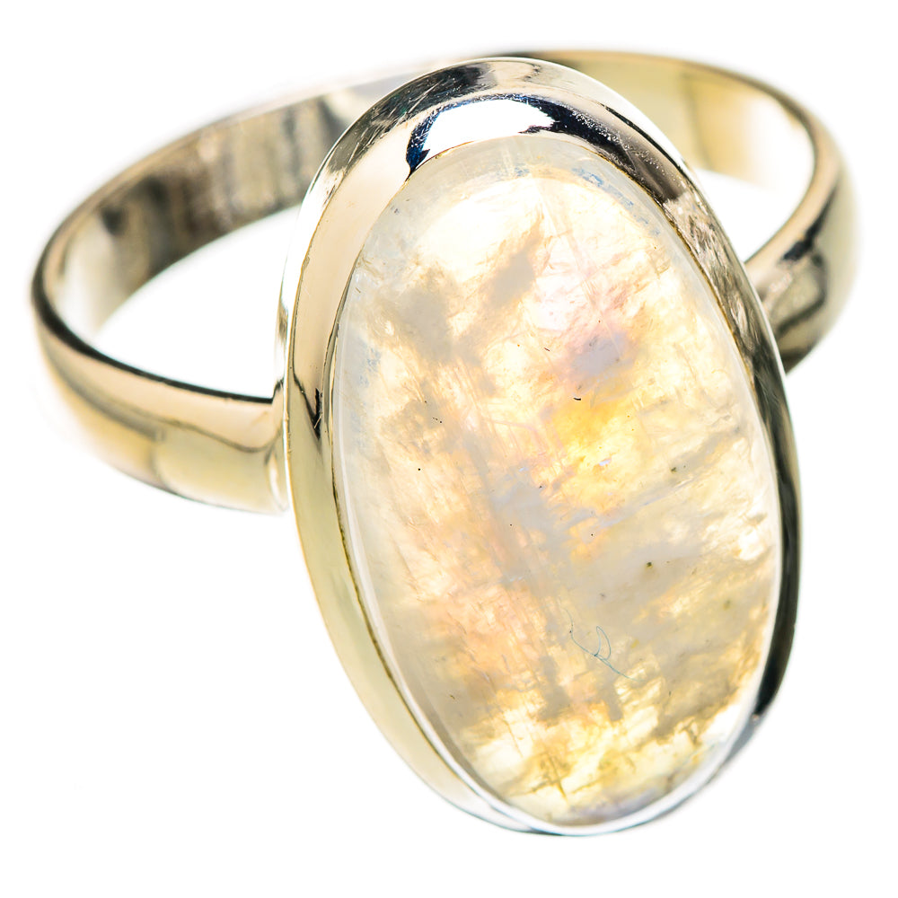 Rainbow Moonstone Rings handcrafted by Anasilvercos - RING126394 - Photo 2