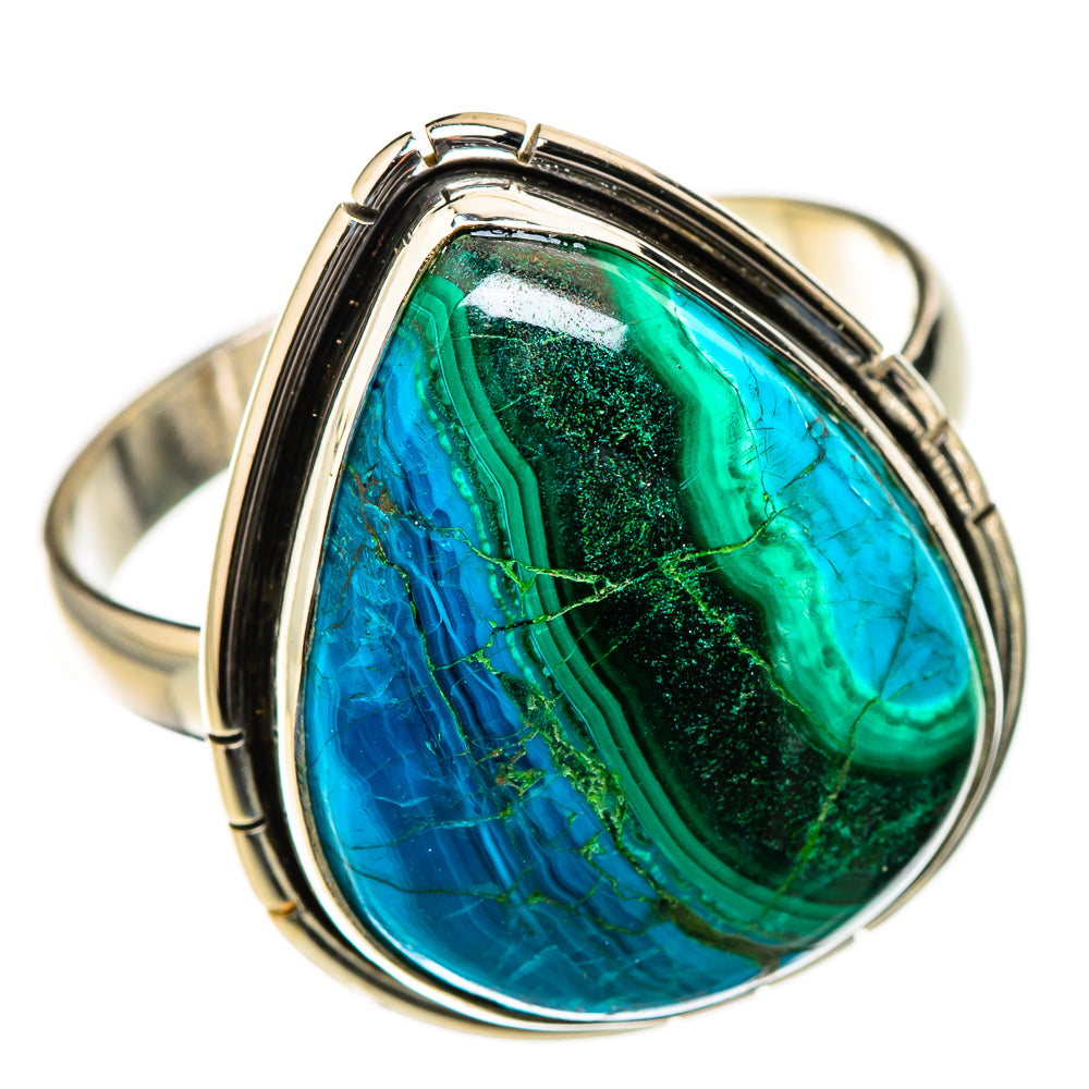 Malachite In Chrysocolla Rings handcrafted by Anasilvercos - RING126397 - Photo 2