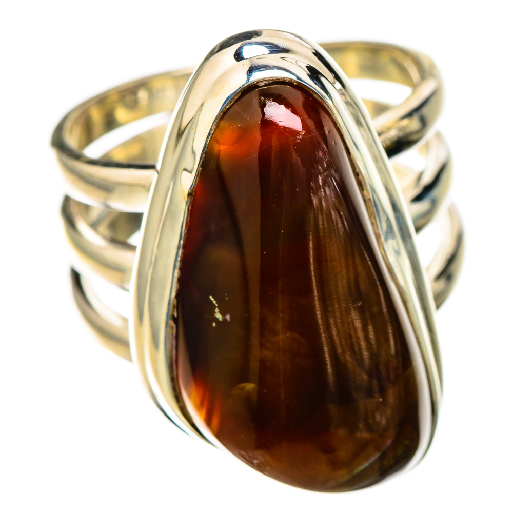 Mexican Fire Agate Rings handcrafted by Anasilvercos - RING126452 - Photo 2