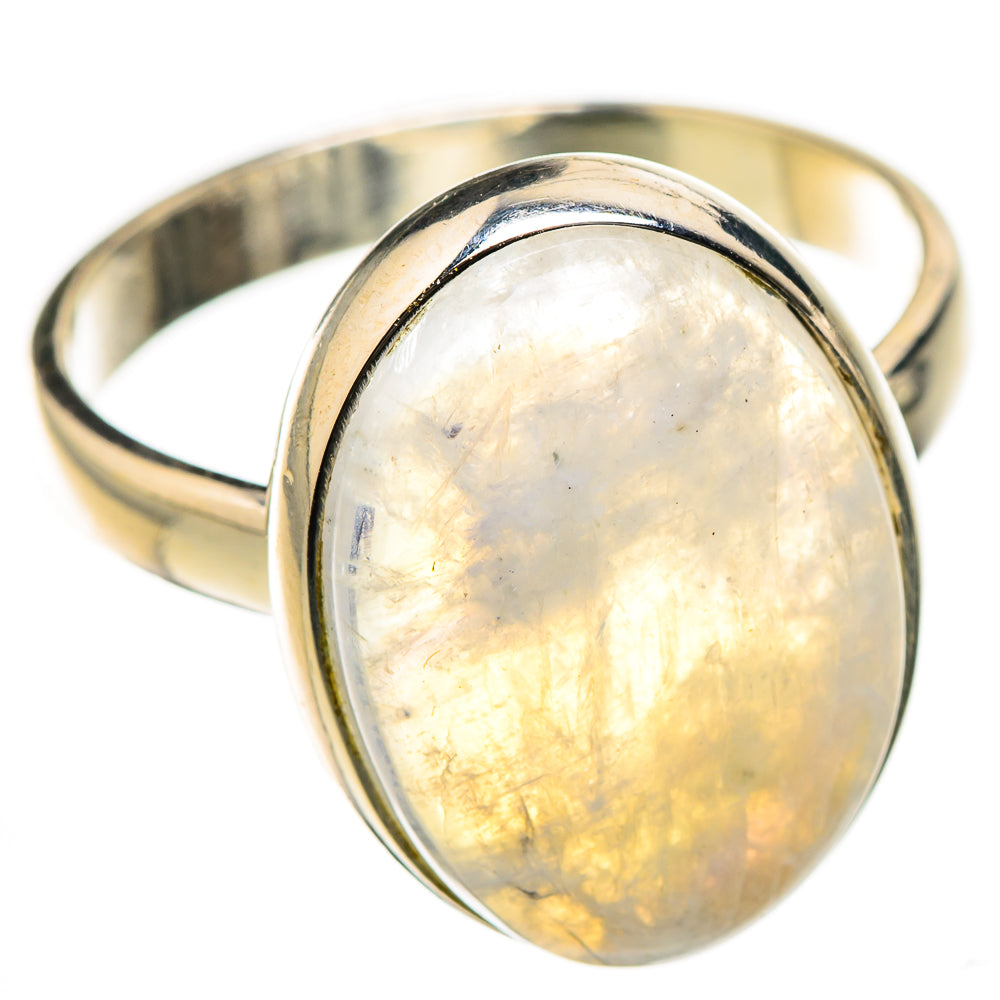 Rainbow Moonstone Rings handcrafted by Anasilvercos - RING126479 - Photo 2