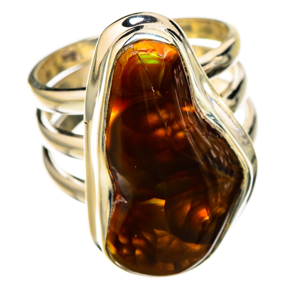 Mexican Fire Agate Rings handcrafted by Anasilvercos - RING126495 - Photo 2