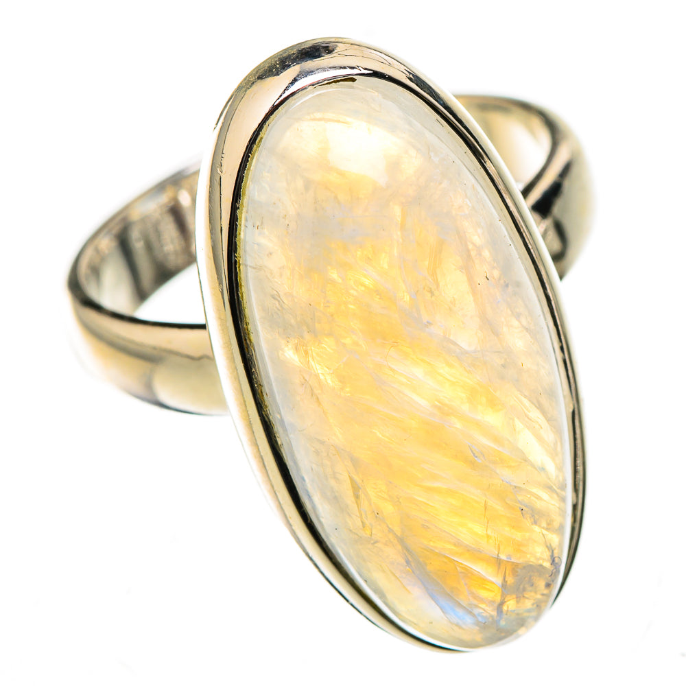 Rainbow Moonstone Rings handcrafted by Anasilvercos - RING126498 - Photo 2