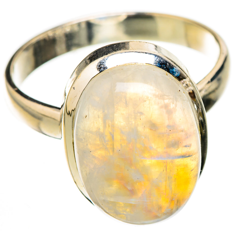 Rainbow Moonstone Rings handcrafted by Anasilvercos - RING126517 - Photo 2