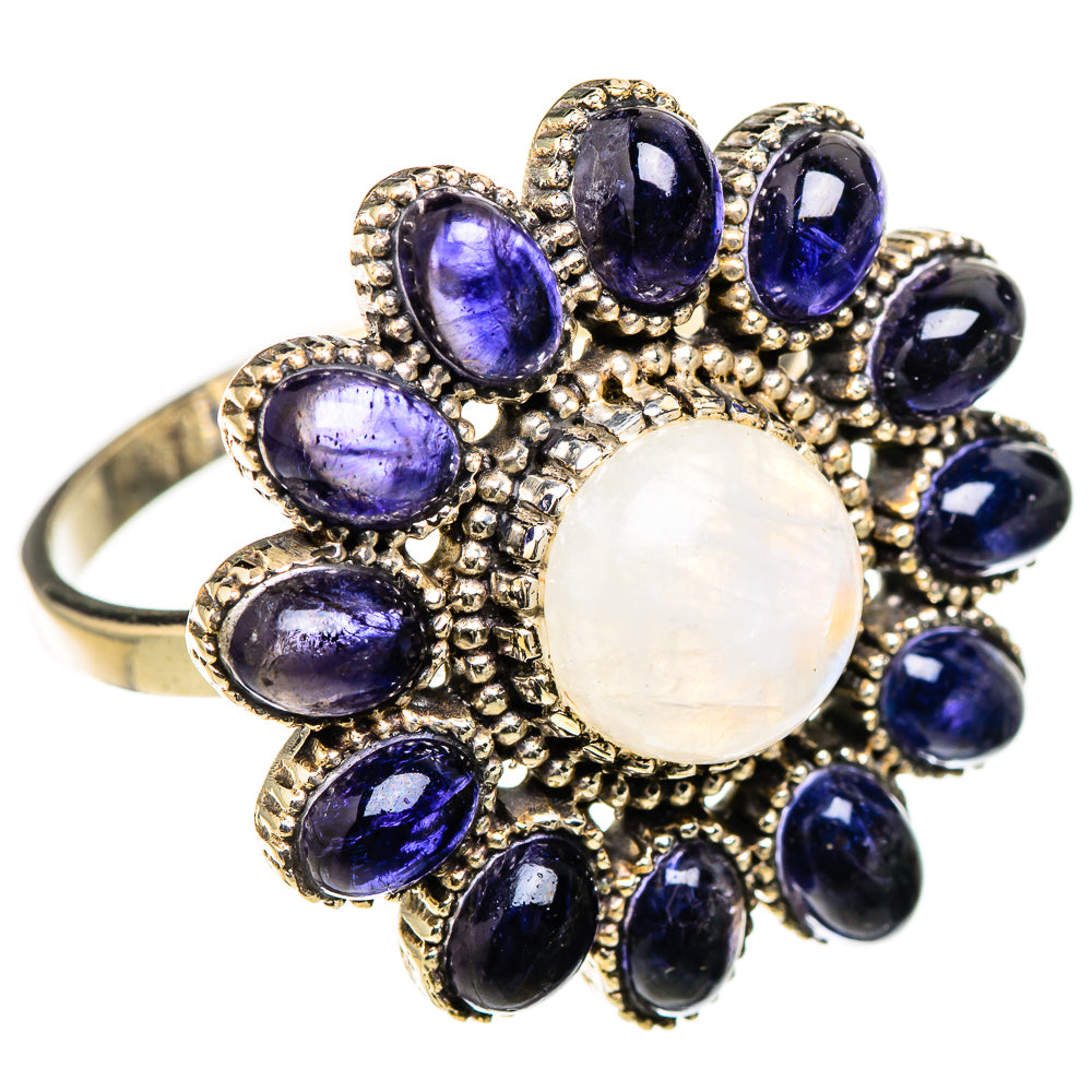 Rainbow Moonstone Rings handcrafted by Anasilvercos - RING126573 - Photo 2