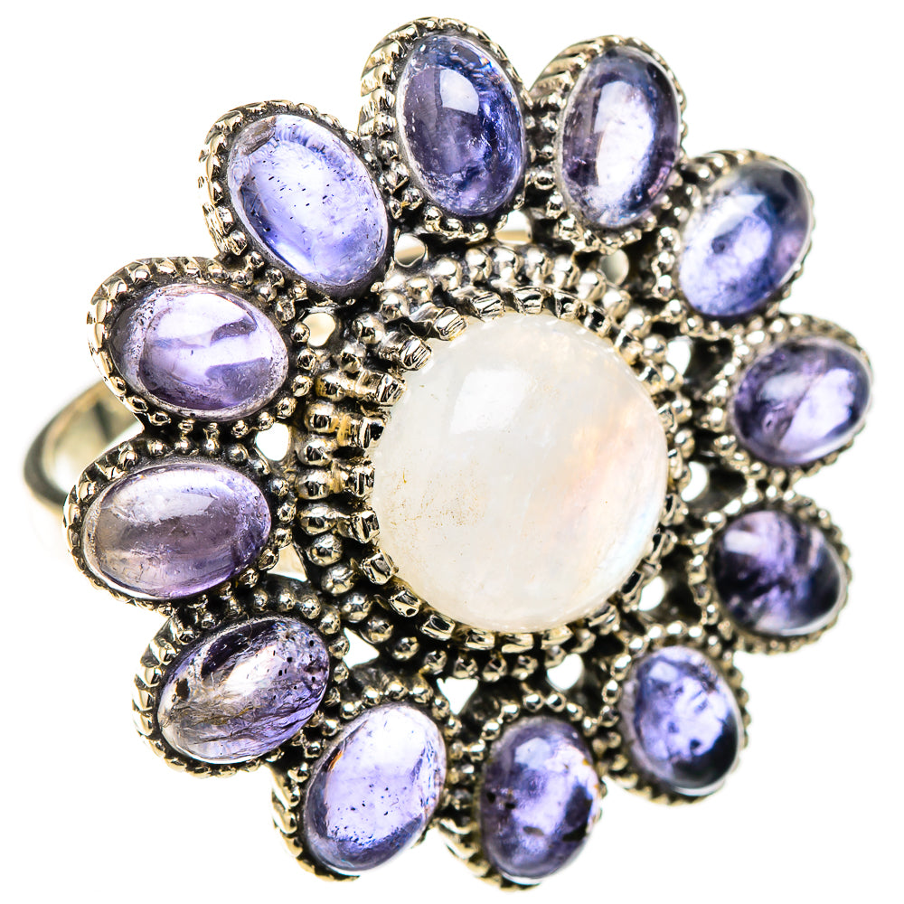 Rainbow Moonstone Rings handcrafted by Anasilvercos - RING126593 - Photo 2