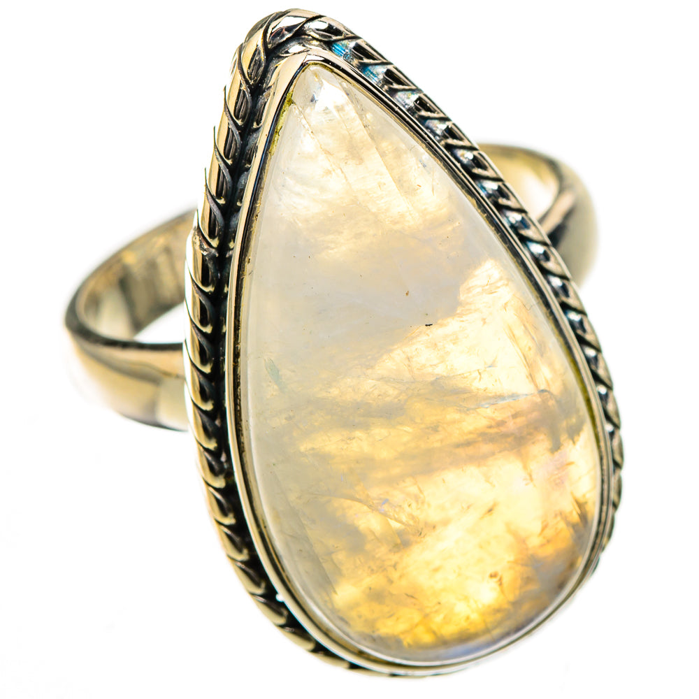 Rainbow Moonstone Rings handcrafted by Anasilvercos - RING126598 - Photo 2