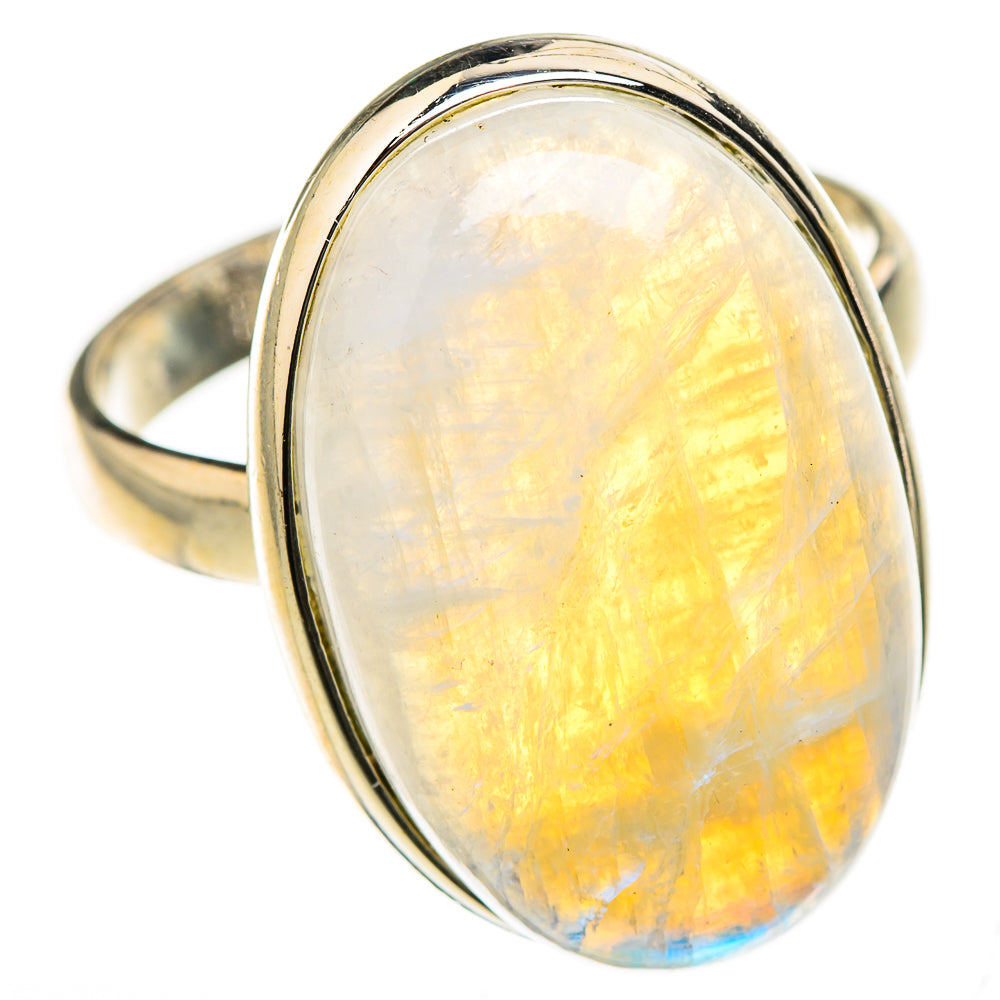 Rainbow Moonstone Rings handcrafted by Anasilvercos - RING126641 - Photo 2