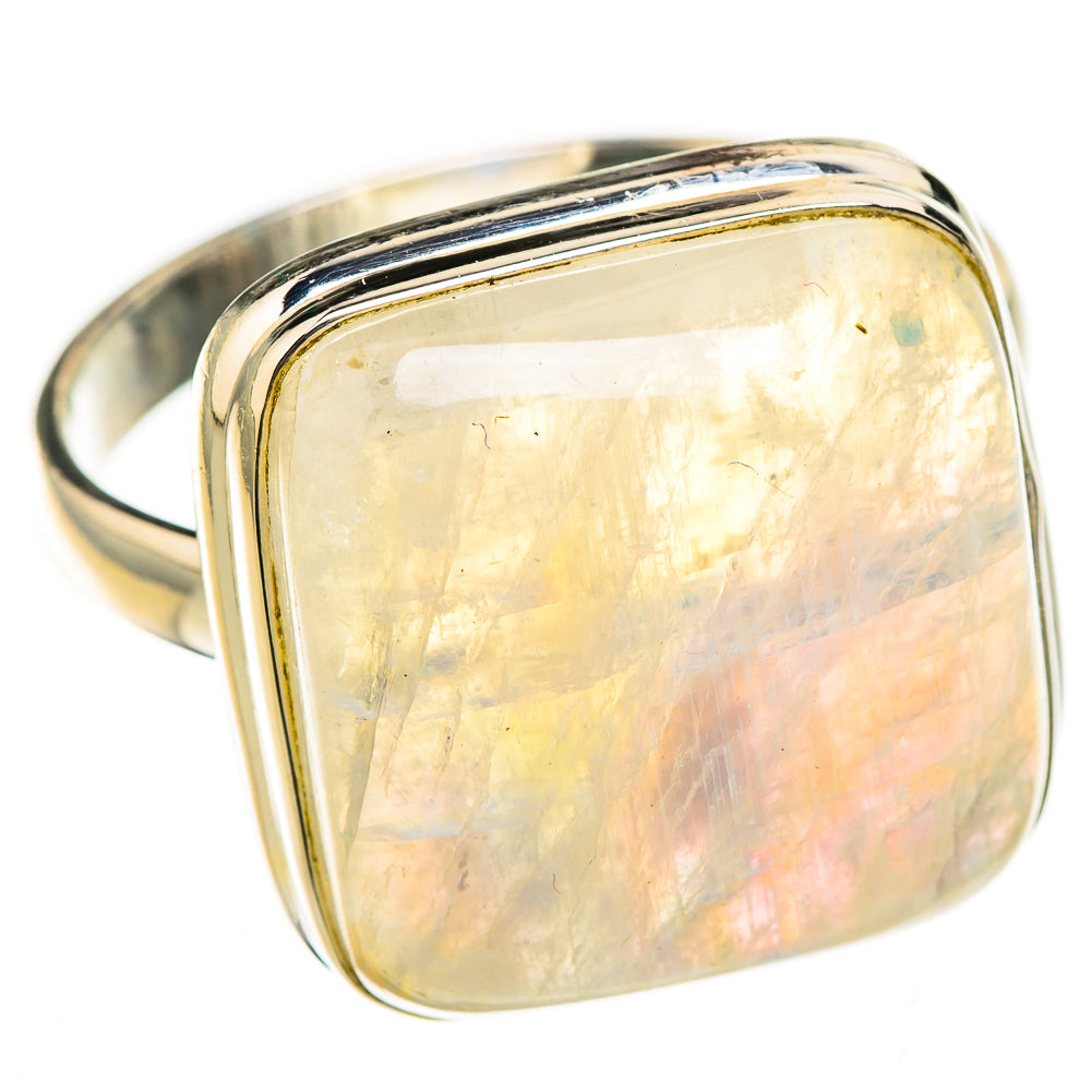 Rainbow Moonstone Rings handcrafted by Anasilvercos - RING126666 - Photo 2