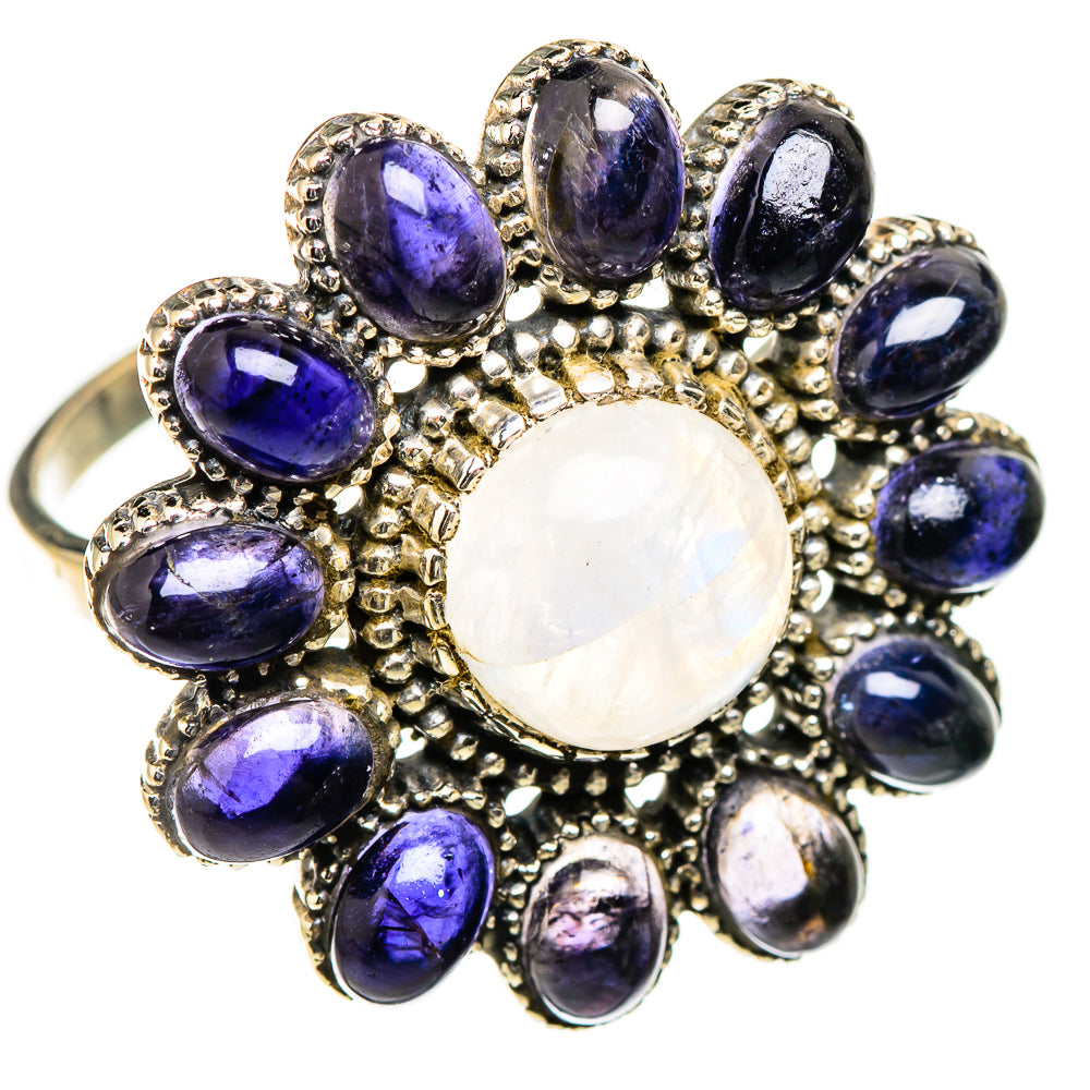 Rainbow Moonstone Rings handcrafted by Anasilvercos - RING126683 - Photo 2