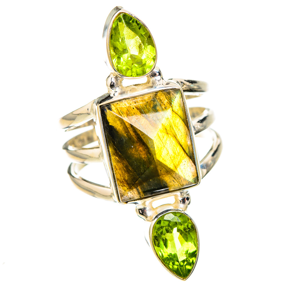 Labradorite, Peridot Rings handcrafted by Anasilvercos - RING126729 - Photo 2
