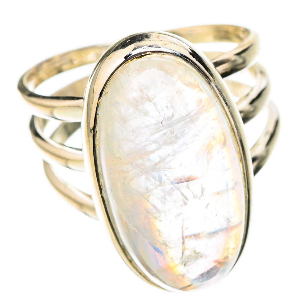 Rainbow Moonstone Rings handcrafted by Anasilvercos - RING126734 - Photo 2