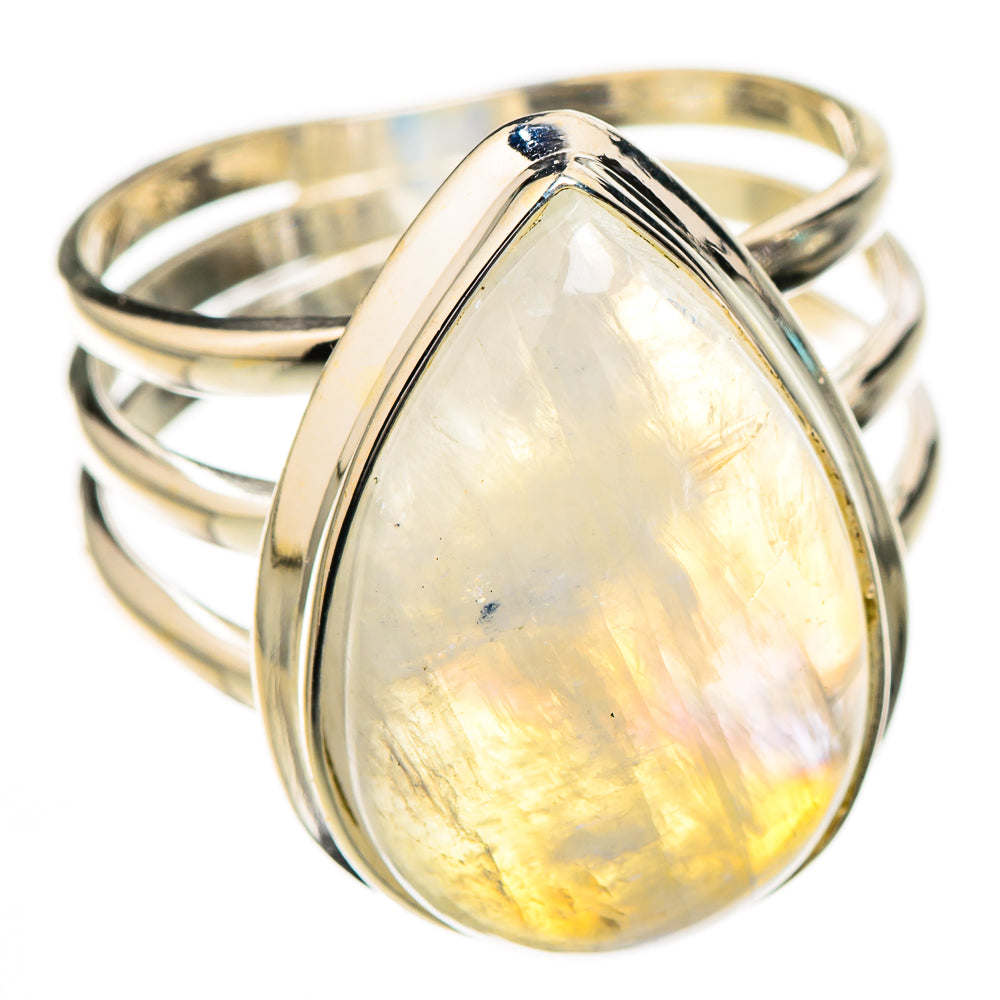 Rainbow Moonstone Rings handcrafted by Anasilvercos - RING126735 - Photo 2