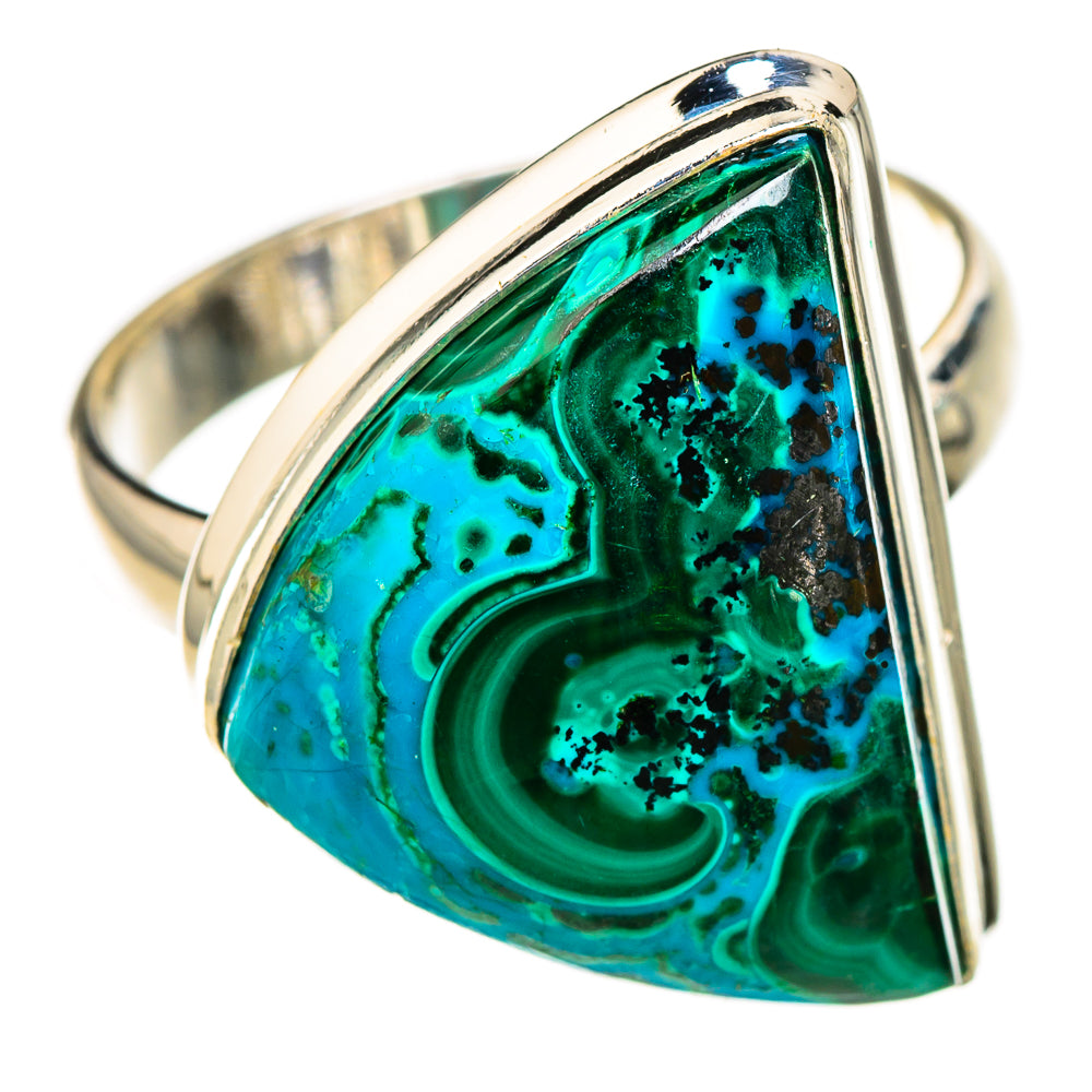 Malachite In Chrysocolla Rings handcrafted by Anasilvercos - RING126736 - Photo 2