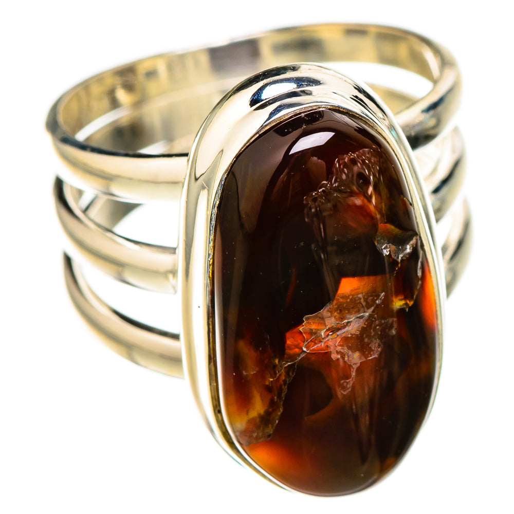 Mexican Fire Agate Rings handcrafted by Anasilvercos - RING126765 - Photo 2