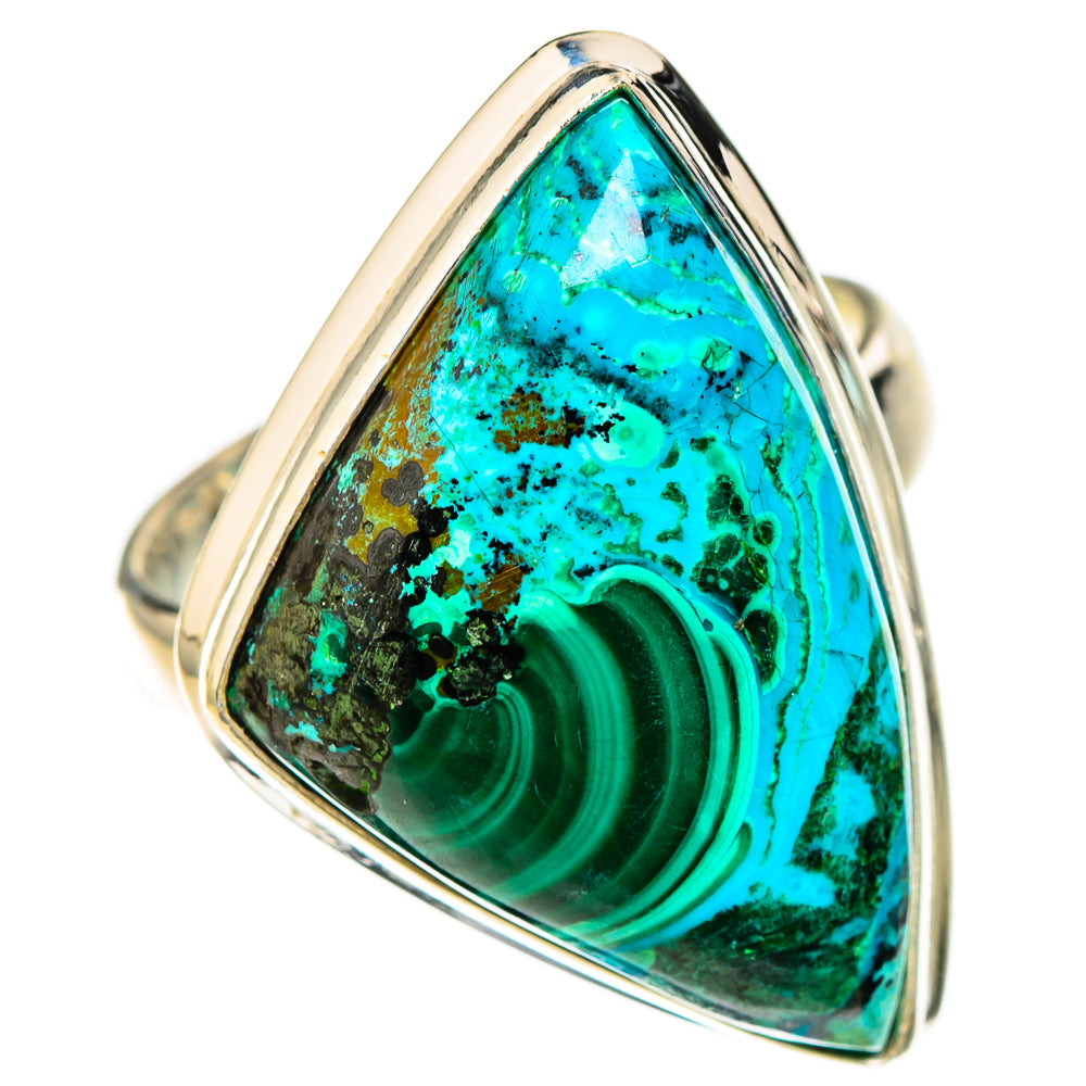 Malachite In Chrysocolla Rings handcrafted by Anasilvercos - RING126799 - Photo 2