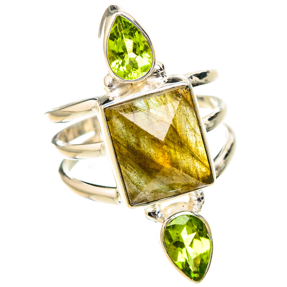 Labradorite, Peridot Rings handcrafted by Anasilvercos - RING126801 - Photo 2