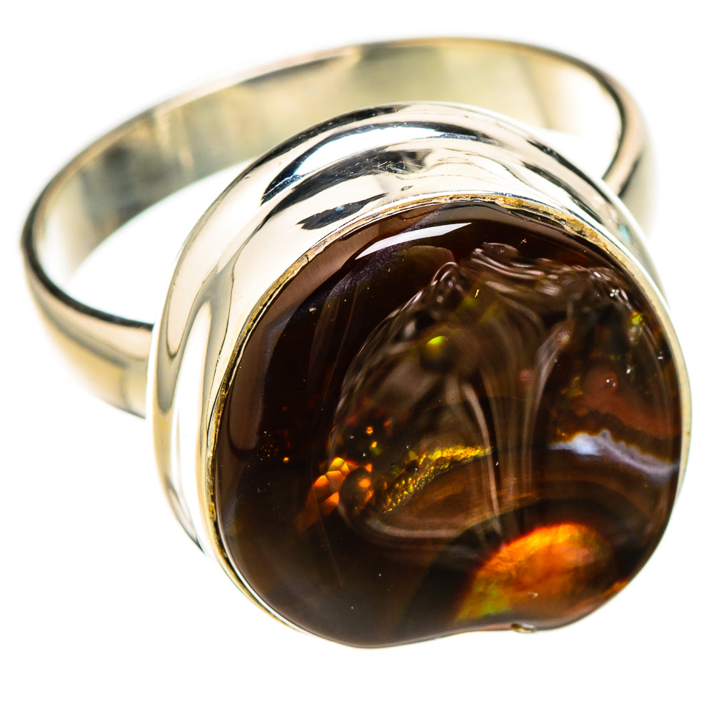 Mexican Fire Agate Rings handcrafted by Anasilvercos - RING126827 - Photo 2