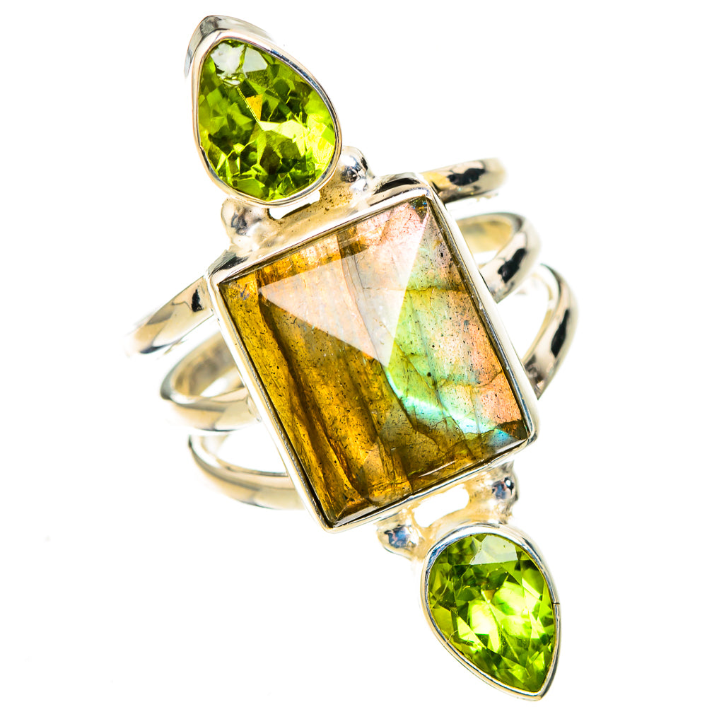 Labradorite, Peridot Rings handcrafted by Anasilvercos - RING126842 - Photo 2
