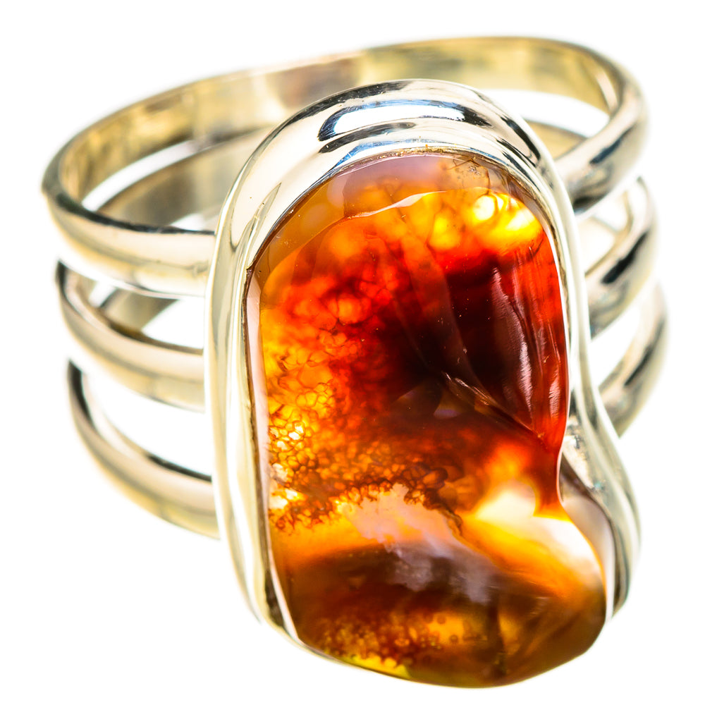 Mexican Fire Agate Rings handcrafted by Anasilvercos - RING126876 - Photo 2