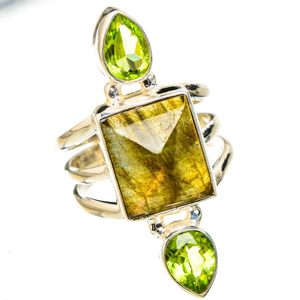 Labradorite, Peridot Rings handcrafted by Anasilvercos - RING126882 - Photo 2