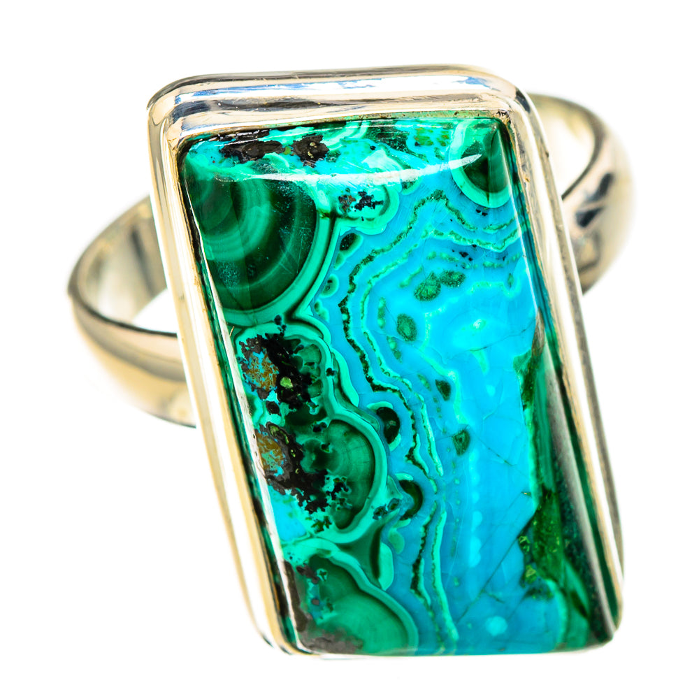 Malachite In Chrysocolla Rings handcrafted by Anasilvercos - RING126883 - Photo 2