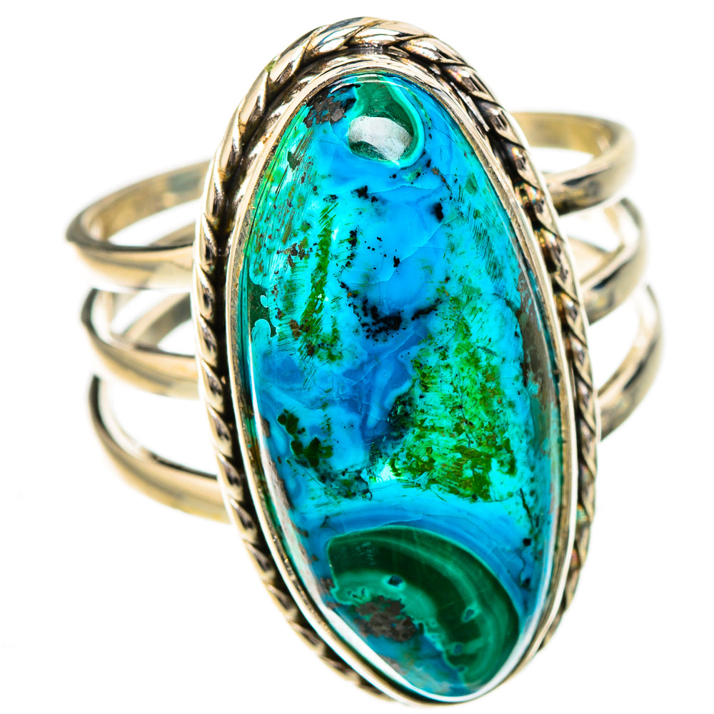 Malachite In Chrysocolla Rings handcrafted by Anasilvercos - RING126884 - Photo 2