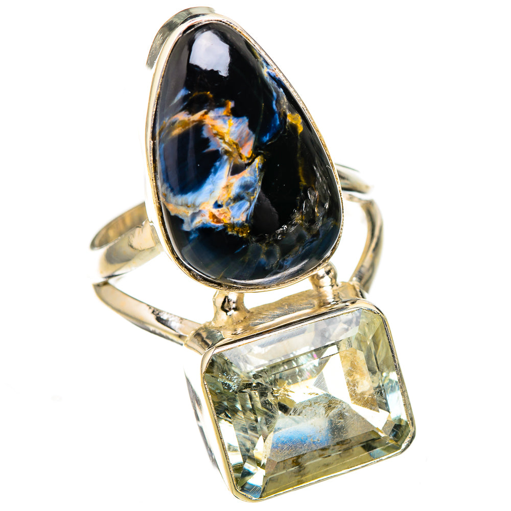 Pietersite, Green Amethyst Rings handcrafted by Anasilvercos - RING126897 - Photo 2