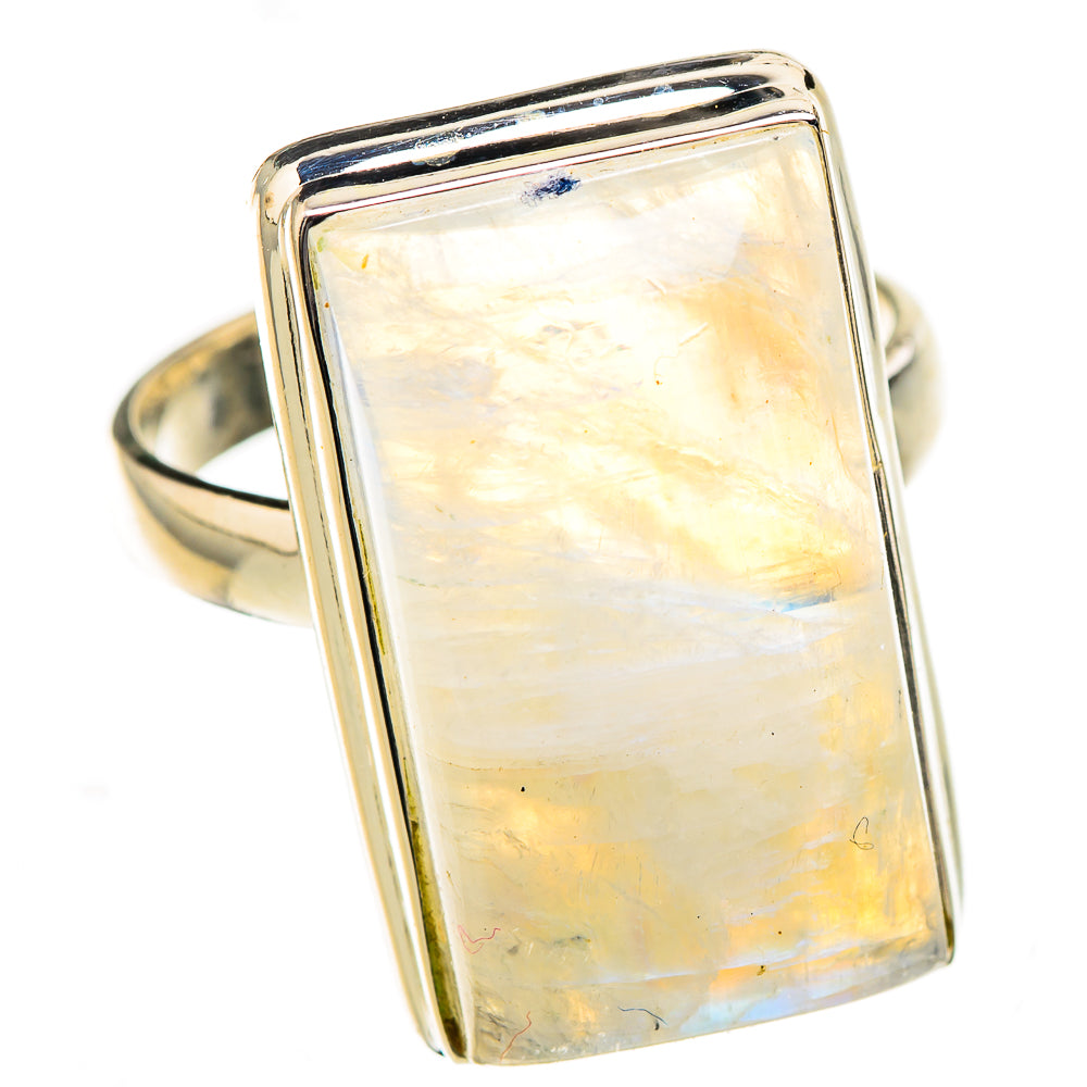 Rainbow Moonstone Rings handcrafted by Anasilvercos - RING126899 - Photo 2