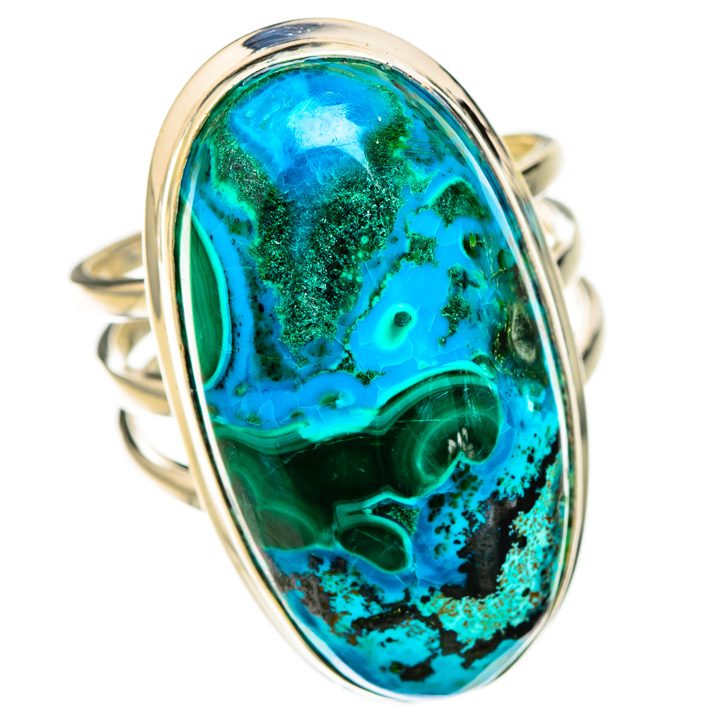 Malachite In Chrysocolla Rings handcrafted by Anasilvercos - RING126907 - Photo 2